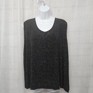 Vintage Rapture Apparel Y2K Tank Black Glitter Glam Bling Goth Whimsigoth 3X
